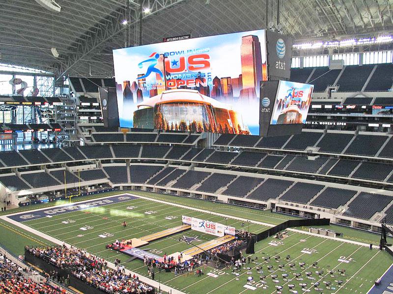 The awesome setting for the Women's U.S. Open at Cowboys Stadium (Photo courtesy Bowling Proprietors Association of America)