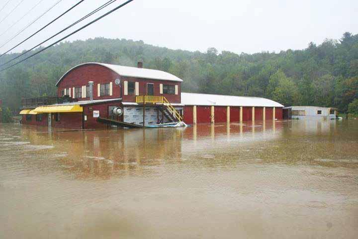 One of the temporary casualties of Hurricane Irene was North Star Bowl in Vermont. On an encouraging note, the bowling alley plans to re-open its doors for business (Photo courtesy 'The Candlepin Gallery' Facebook page)