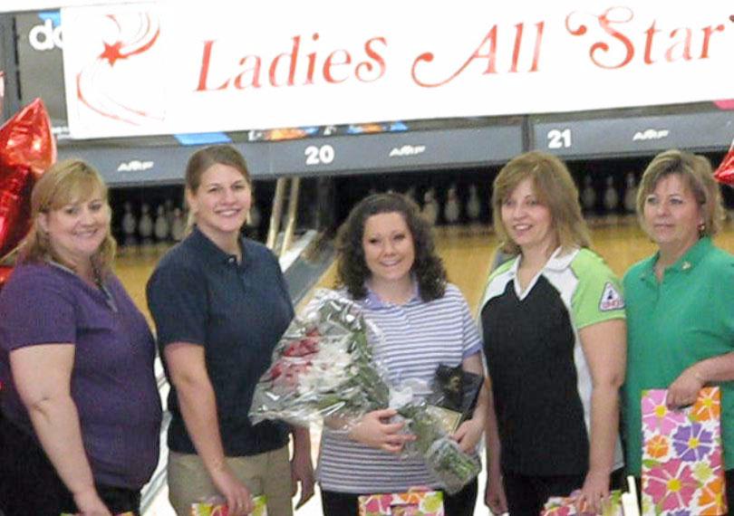 Ladies All-Star finalists (left to right): Janet Sauter, Jen DiStefano, Kristy Penny (champion), Tammy Ashworth, and Patty Palmer