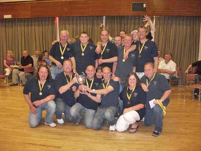 Past 'Division 2' league winners, England's Boars Head team (Photo courtesy of the Berkeley and District Skittles League)