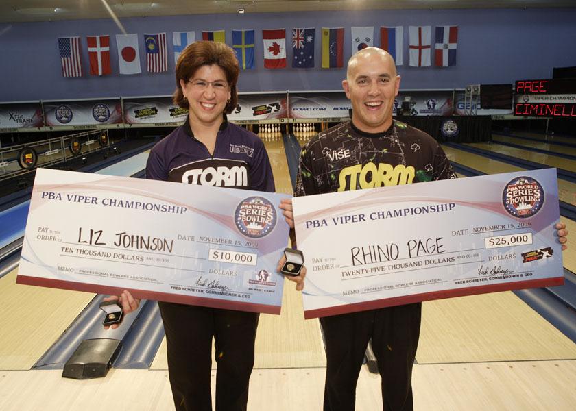 Viper Champions, Liz Johnson and Rhino Page (Photo courtesy PBA LLC)