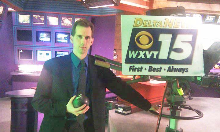 Duckpins' Number One Ranked Bowler, Steve Dryer, now turned Mississippi Weatherman