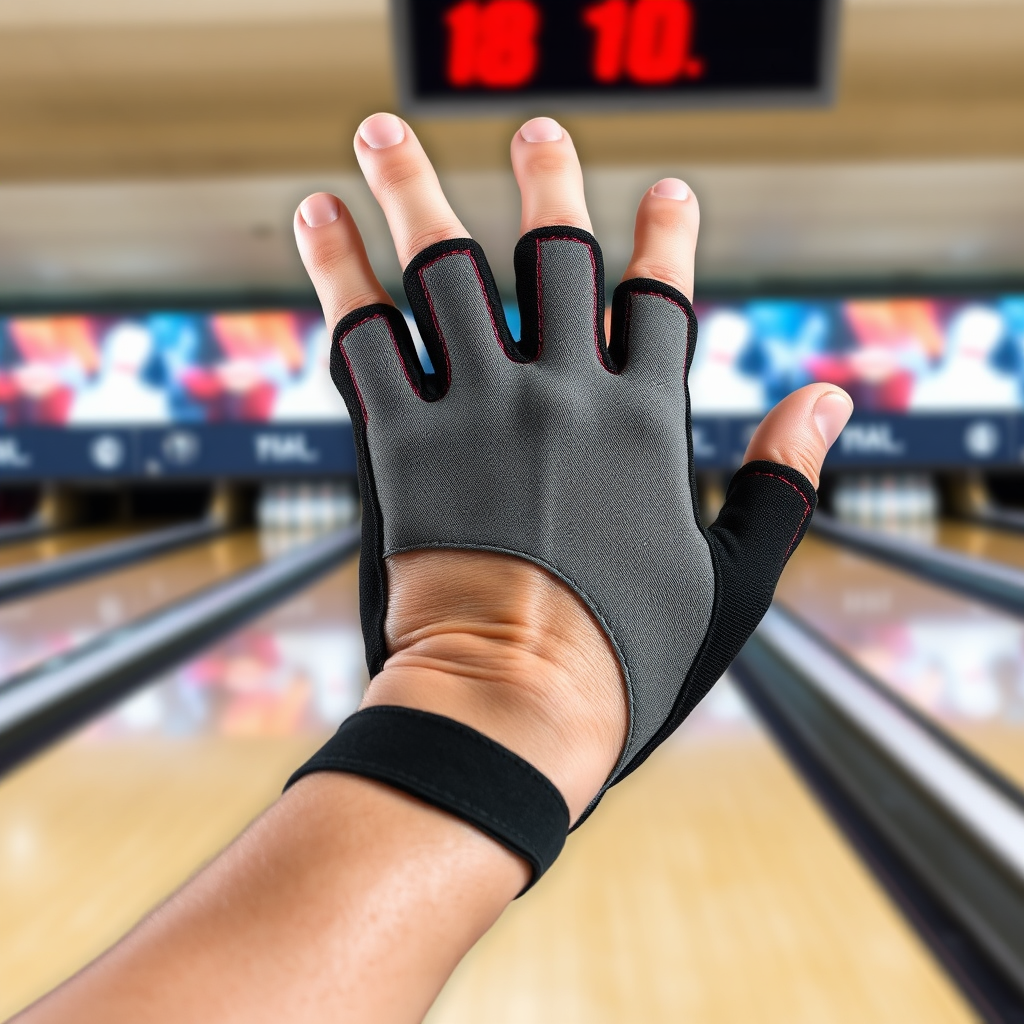 Bowling glove for grip and support